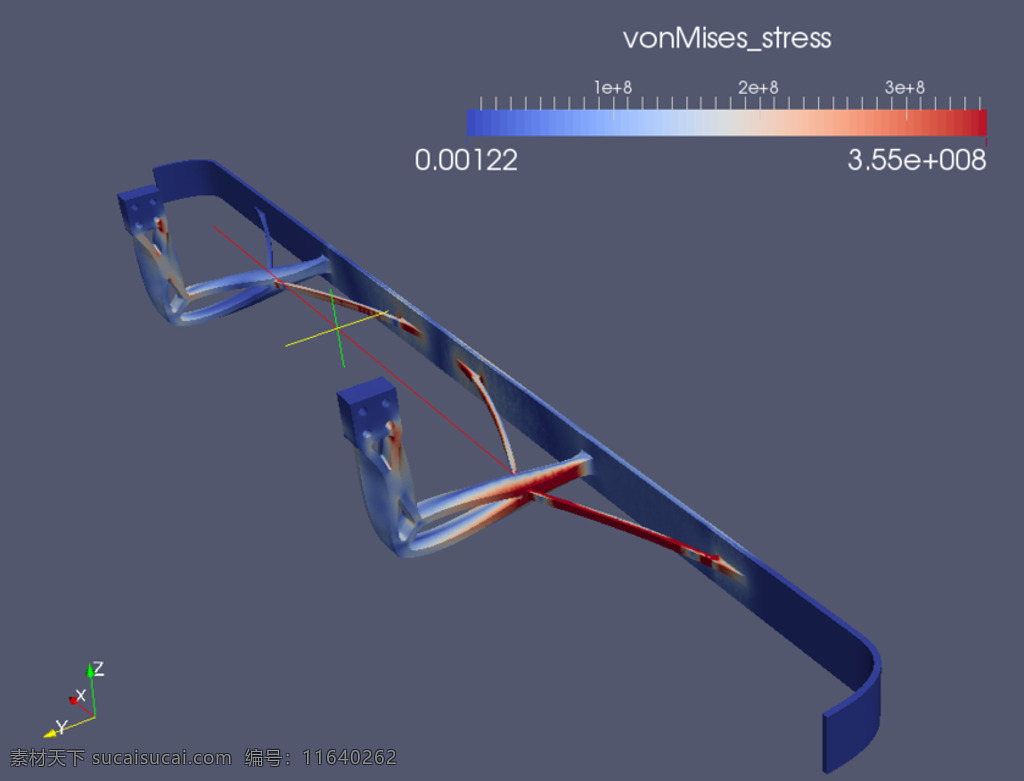 simscale 卡车 下部 stp 灰色