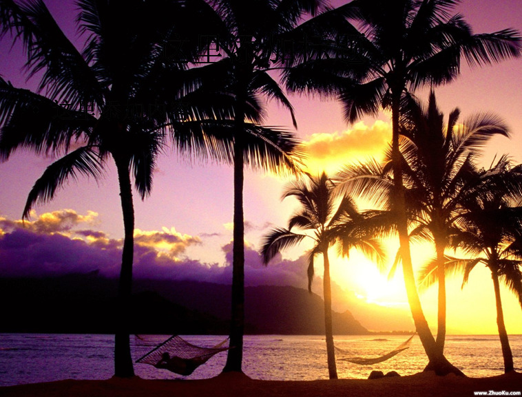夏威夷 宽 屏 电脑 桌面 自然风景 迷人景色 模板