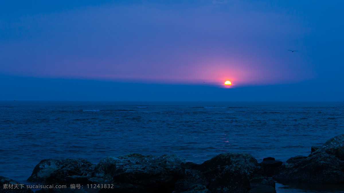 波光 晨曦 大海 海景 礁石 蓝天 日出 山水风景 大海晨曦 水景 自然风光 自然景观 北戴河 风景 生活 旅游餐饮