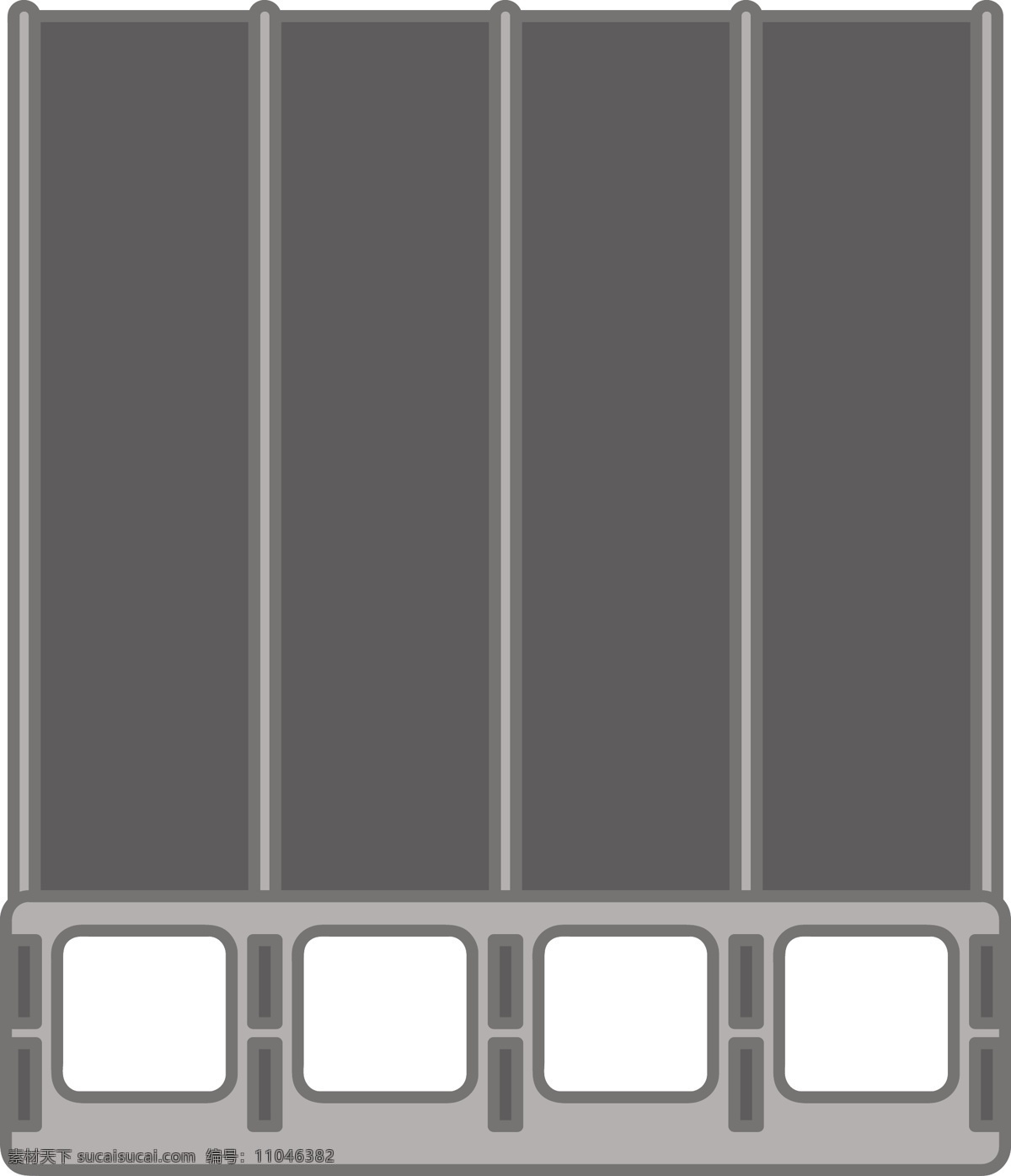 办公用品 文件盒 插画 灰色的盒子 卡通插画 上班用品 办公产品 办公物品 办公的盒子