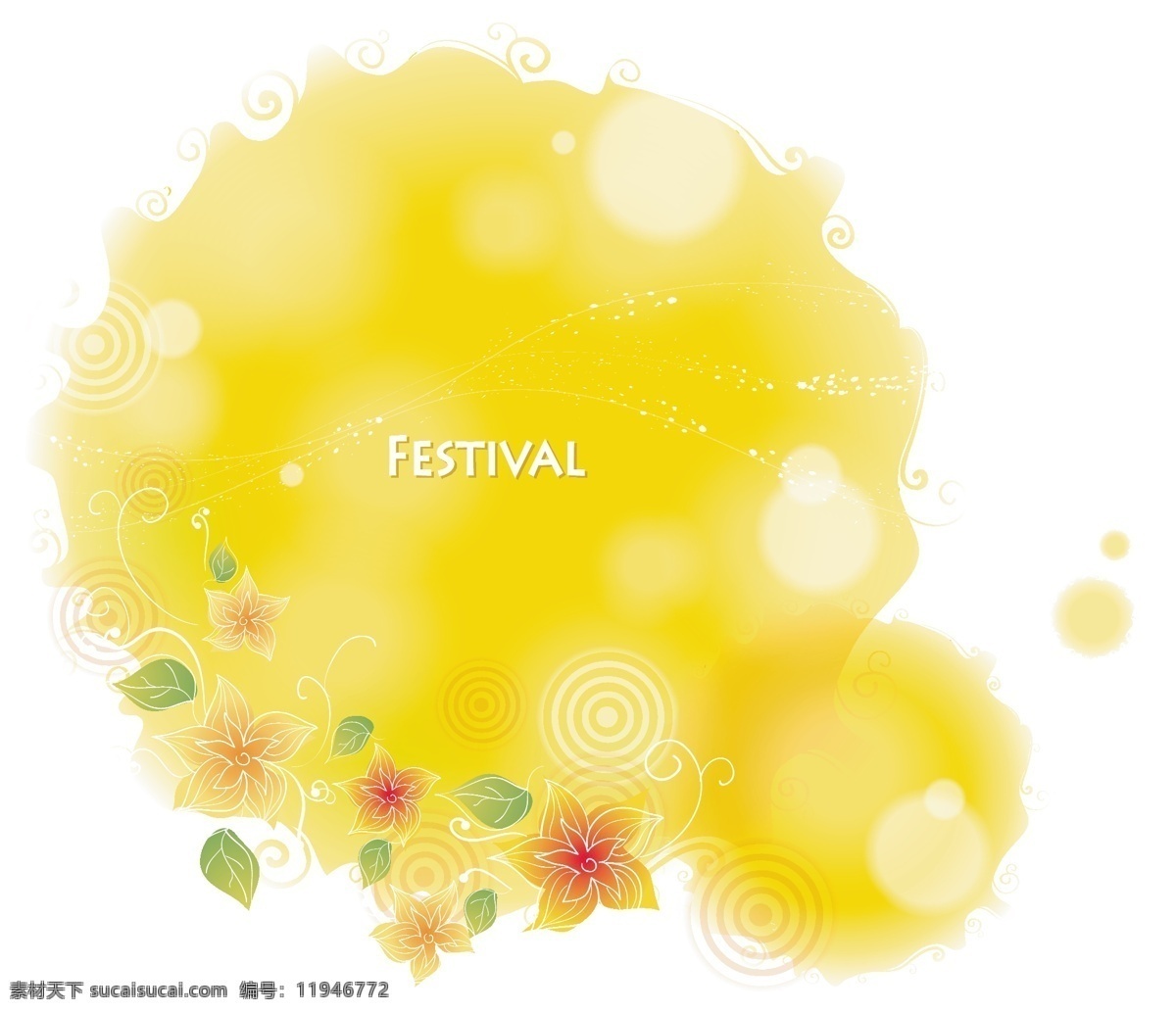 淡色 背景 花纹 圆圈 墨迹 矢量 花朵 墨点 圈圈 矢量素材 矢量图 花纹花边