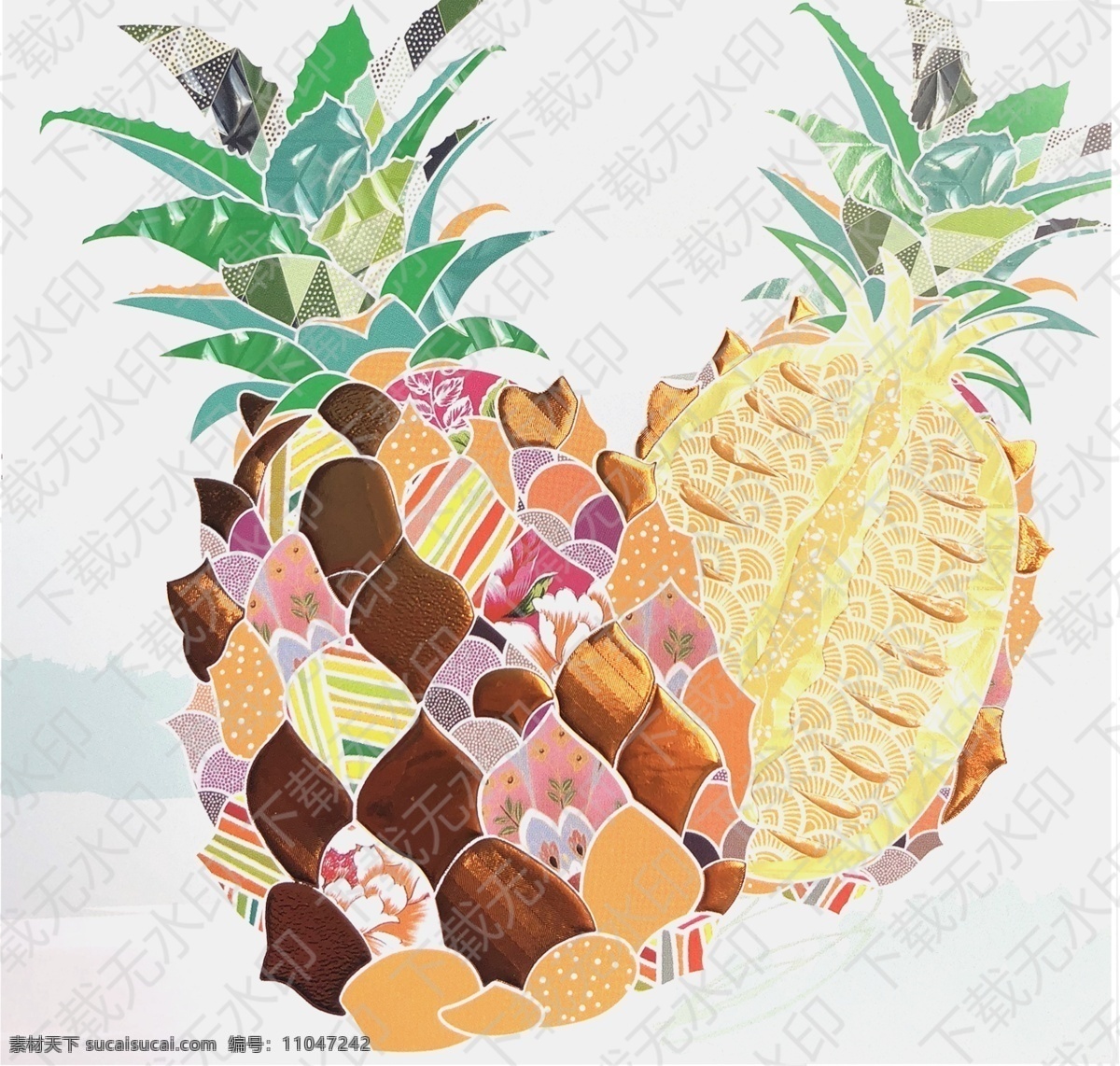 菠萝插画 水果插画 平面设计 字体设计 英文 插画 蔬菜插画 蔬菜 水果摄影 包装设计 彩色水果 水彩画