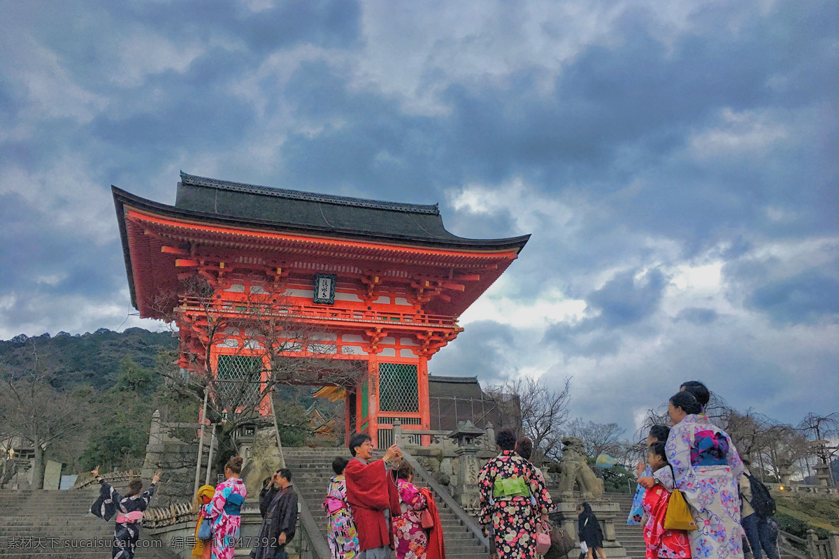 日本 樱花 和服 清水寺 京都 旅游摄影 国外旅游