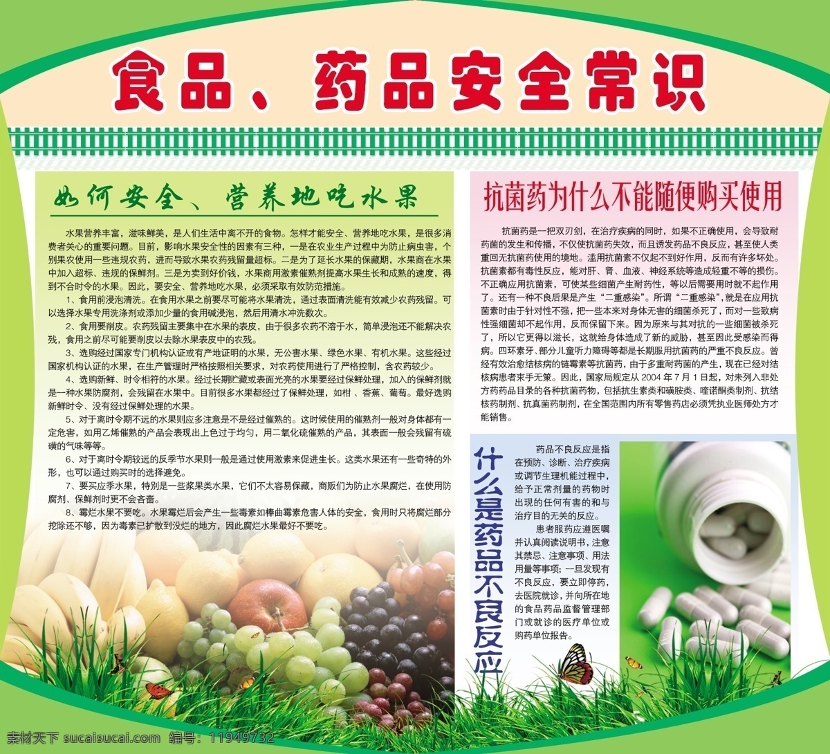 广告设计模板 源文件 展板模板 食品 药品 安全 模板下载 食品药品安全 常识 矢量图 日常生活
