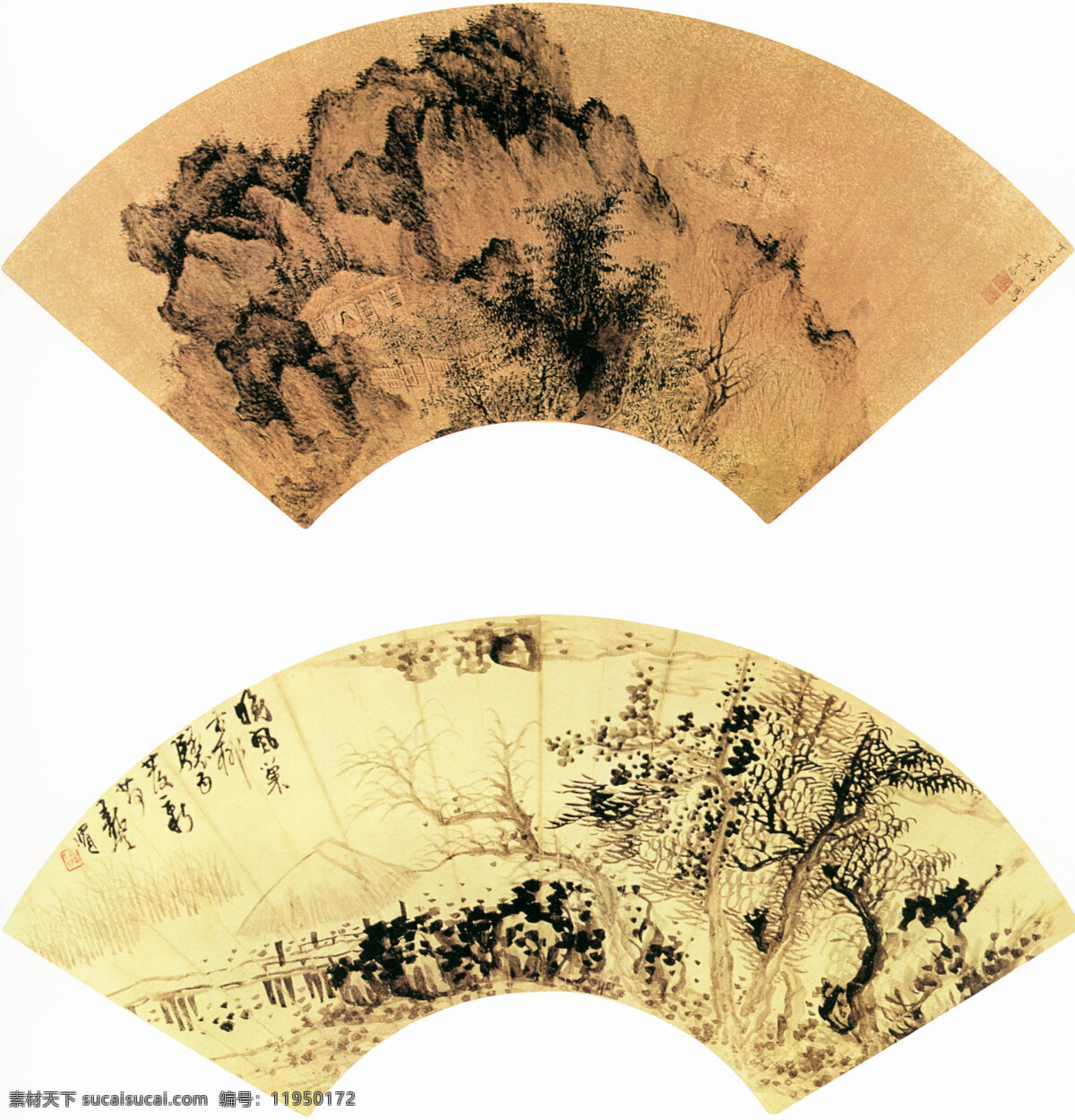 扇面 画 古典 古画 国画 绘画 扇面画 水墨 中国画 中华传世国画 中国画艺术 装饰素材 室内装饰用图