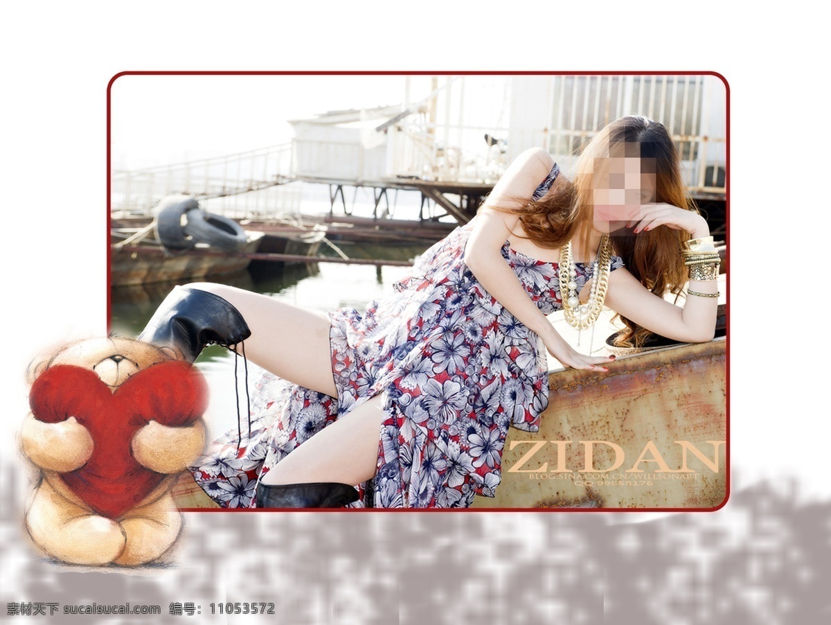 卡通 可爱 美女 摄影模板 娃娃 相框模板 小熊 心 相框 模板 模板下载 性感 小熊相框 源文件 psd源文件 婚纱 儿童 写真 相册