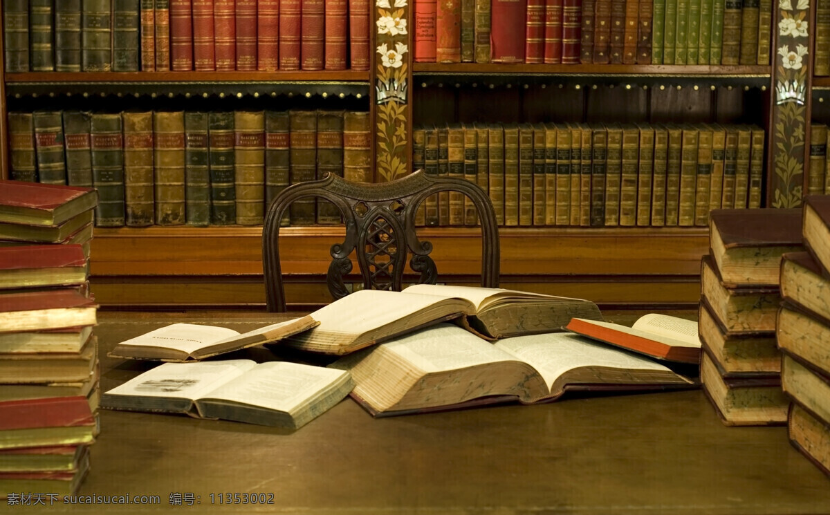 桌子 上 书本 书房 图书馆 字典 书 书架 凳子 翻页 生活人物 人物图片