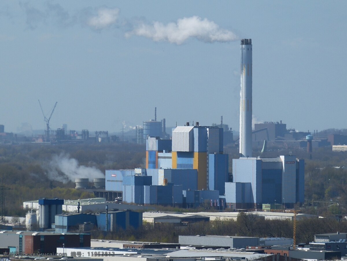 工厂 工业 烟筒 建筑 天空 建筑景观 现代科技 工业生产