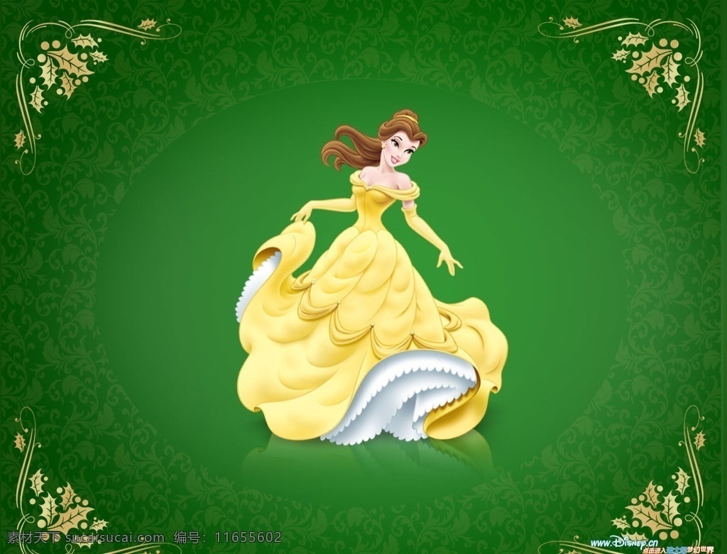 贝儿公主 迪士尼公主 儿童背景 精美背景 动漫人物 动漫动画