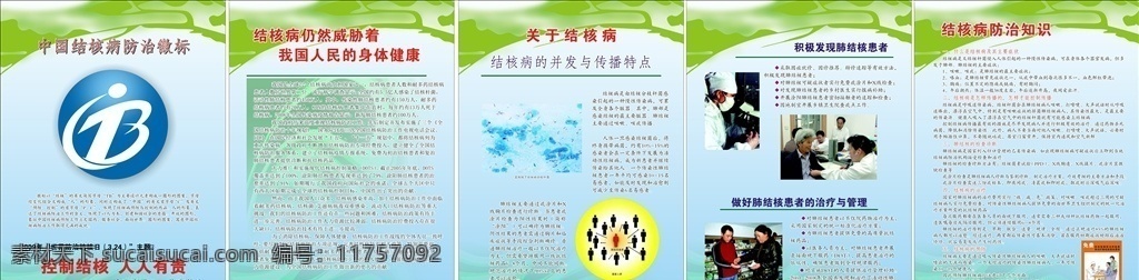 结核病 传染病 宣传栏 海报 展板 绿色背景