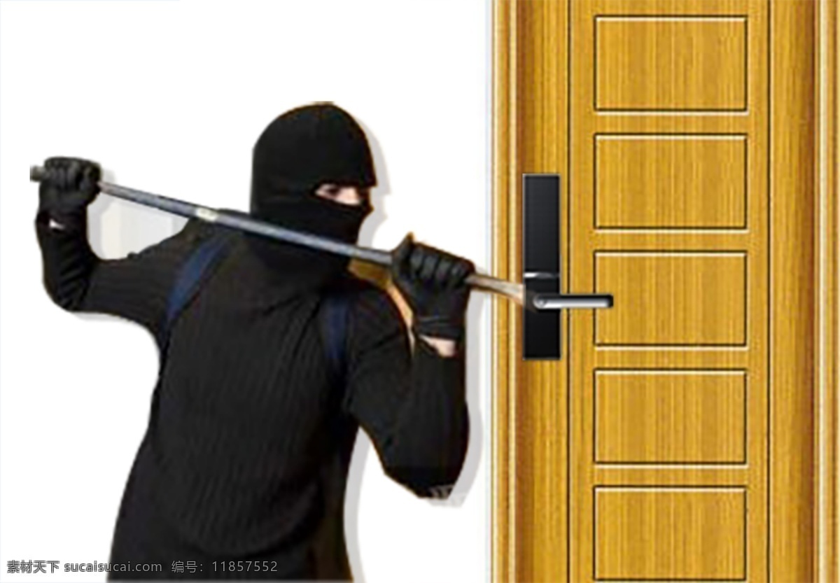 撬 门 锁 防盗 效果图 撬门 撬锁 漫画 锁头 门锁 小偷 安保 分层