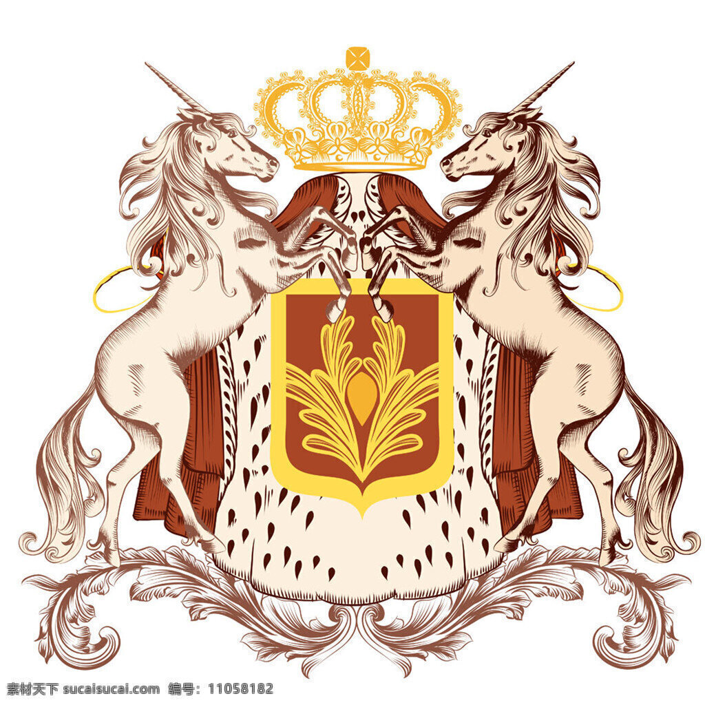 皇冠 花纹 狮子 图案 徽章 时尚潮流花纹 矢量素材 雄狮 印花图案 徽标 狮子图案 底纹边框