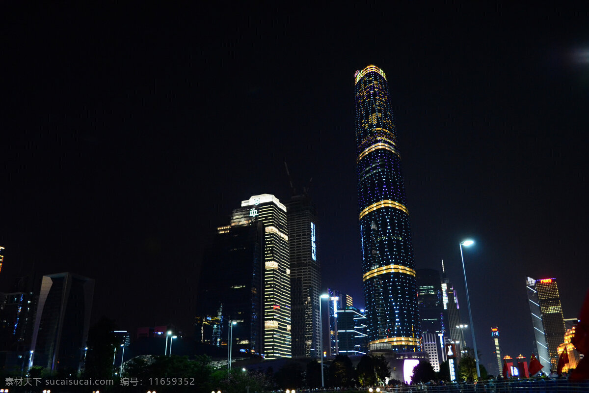 城市 城市风景 大厦 倒影 灯光 高楼 广州 建筑景观 夜景 灯火阑珊 珠江新城 高耸 屹立 楼盘 自然景观 矢量图 建筑家居