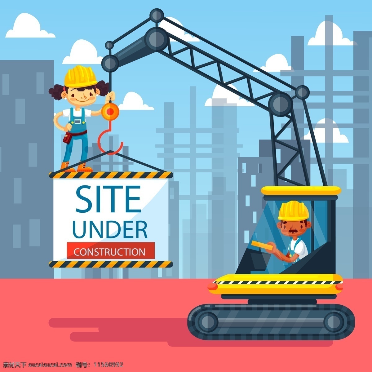 卡通 快乐 建筑 吊车 插图 施工安全 建筑安全 建筑施工安全 安全 建设施工 建筑施工 安全操作规程 安全操作知识 施工现场知识 安全知识 电工安全知识 木工安全知识 钢筋工知识 安全生产 警钟长鸣 工地安全知识 工地操作规程 工地 施工工地 文明施工 施工漫画 施工制度 施工展板 安全展板 共享矢量