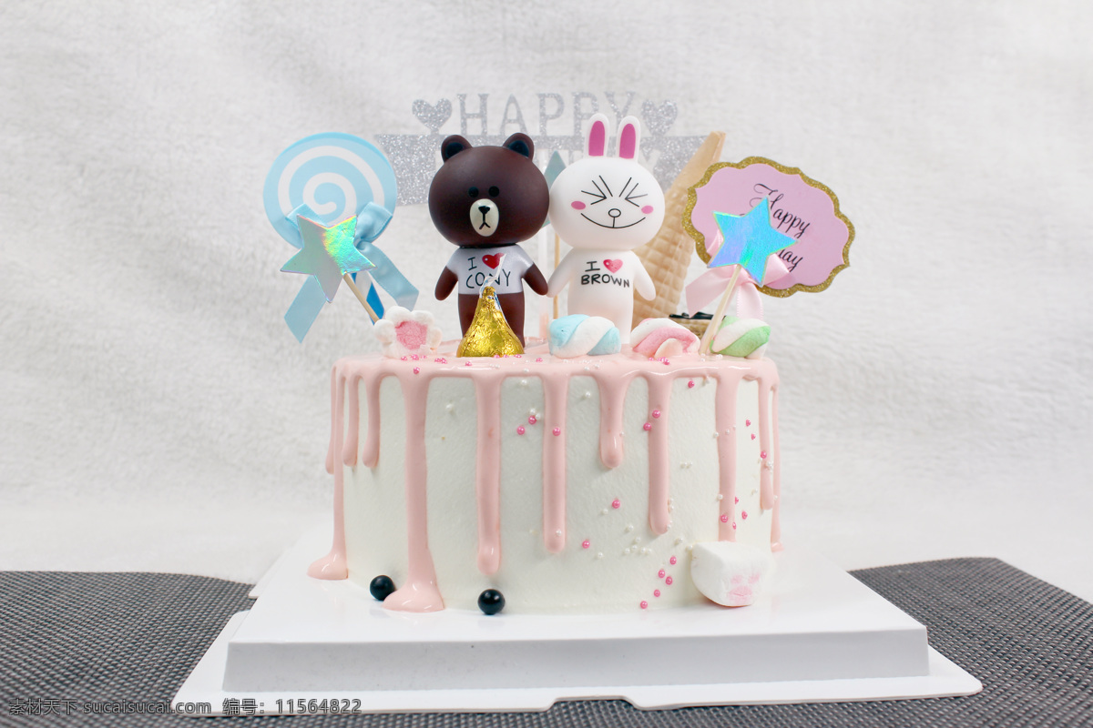 布朗 熊 妮 兔 蛋糕 布朗熊 可妮兔 网红蛋糕 卡通蛋糕 餐饮美食 餐具厨具