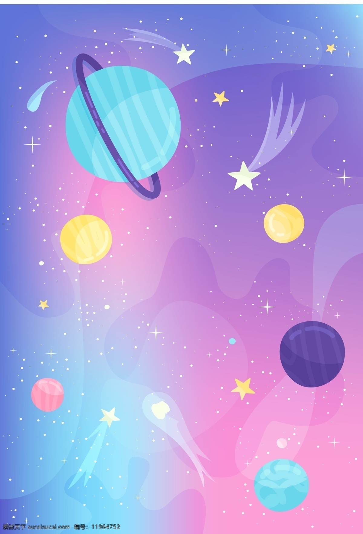紫色 璀璨 星空 矢量 海报 背景 海报背景 流星 星球 星轨 渐变