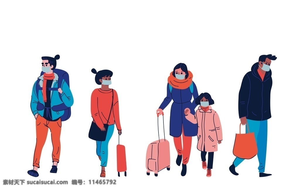 外出 旅行 卡通 海报 行走 漫画 各色人等 卡通漫画