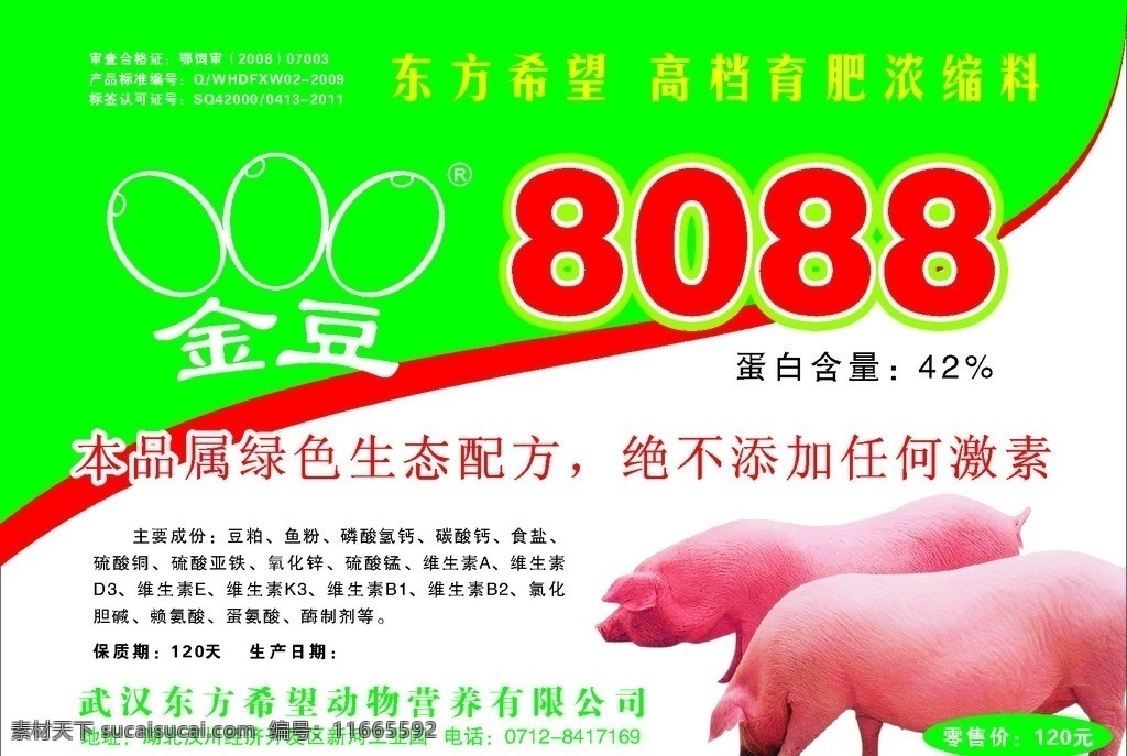 猪饲料宣传画 绿色饲料 饲料宣传素材 猪图片 矢量