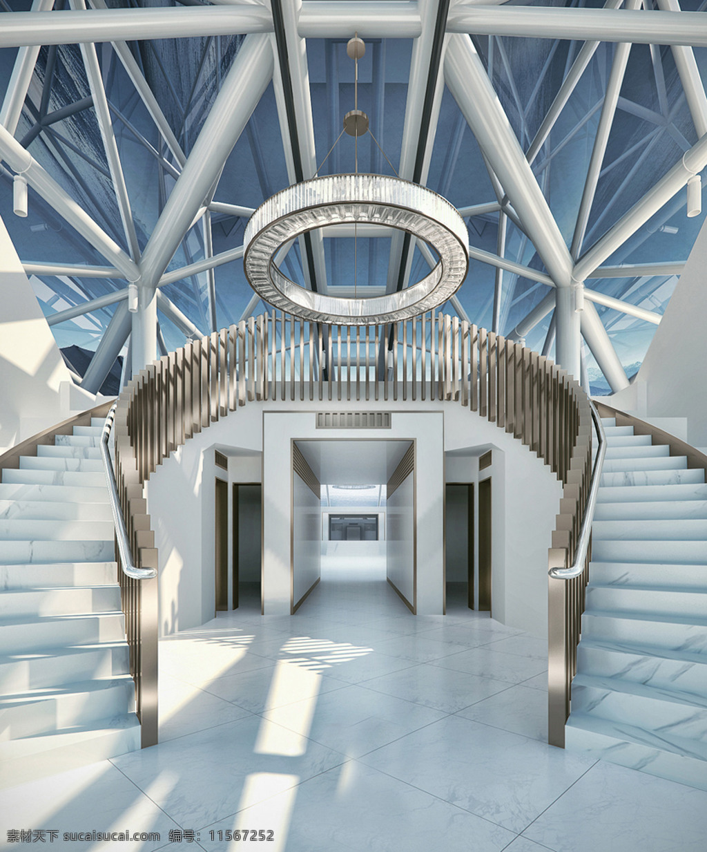 科技 感 酒店 电梯 装修 效果图 科技感 吊顶 楼梯