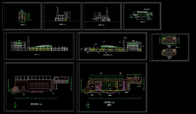 汽车站 cad 方案设计 四层 cad素材 建筑图纸