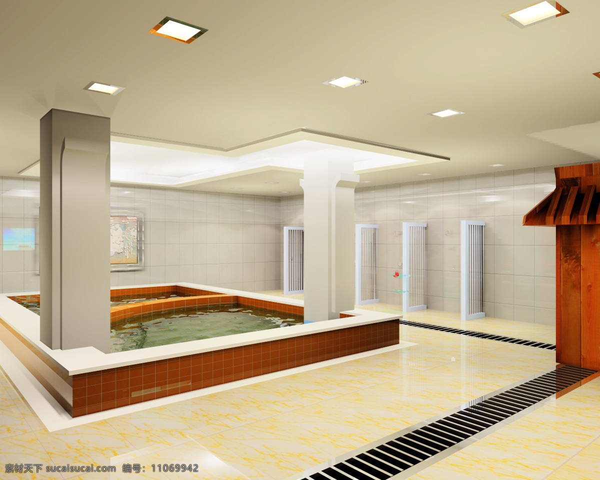 欲区 效果图 3d 澡堂 室内 3d设计 3d作品 设计图库