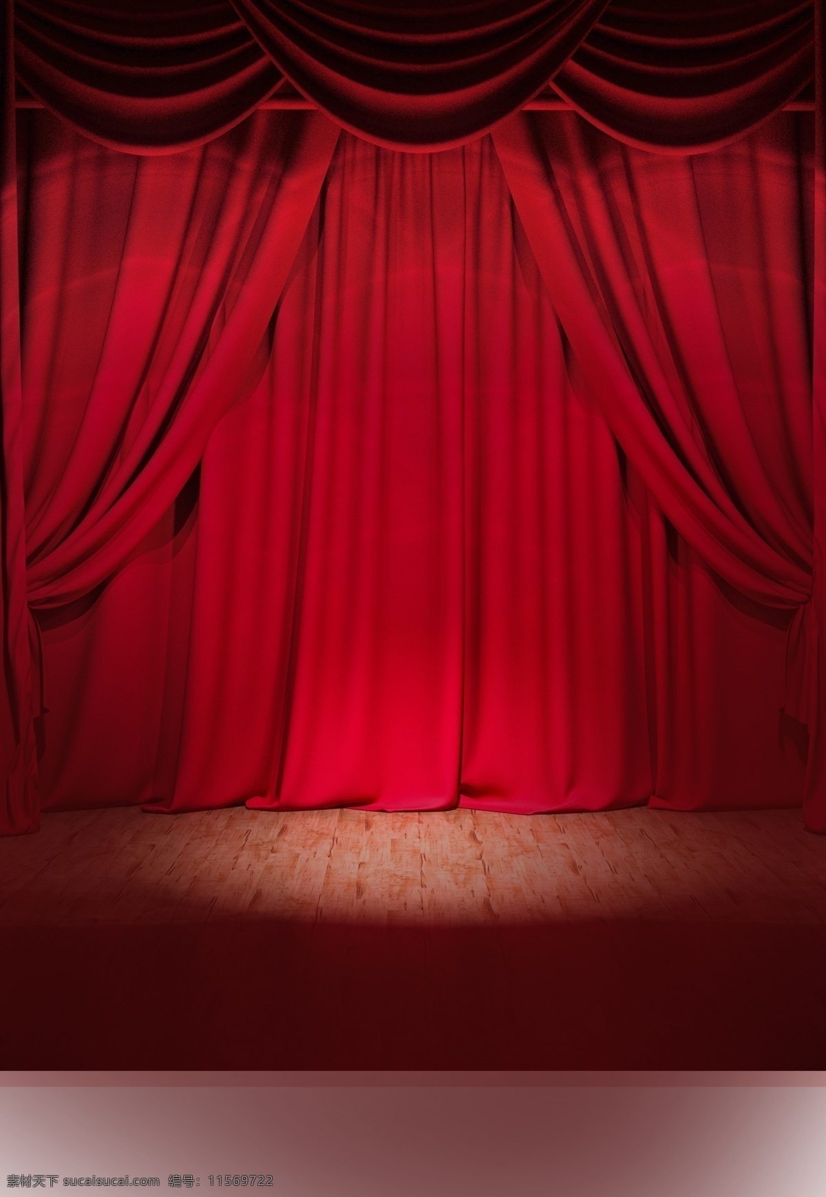 舞台 红幕布 绸带 红色 背景