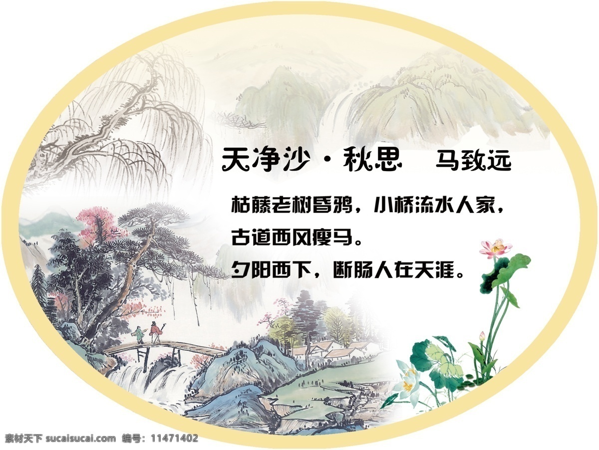 古诗词 展板 天 净 沙 秋思 古诗词展板 古诗词鉴赏 校园文化 文化建设 艺术展板 校园展板 古代文学 分层