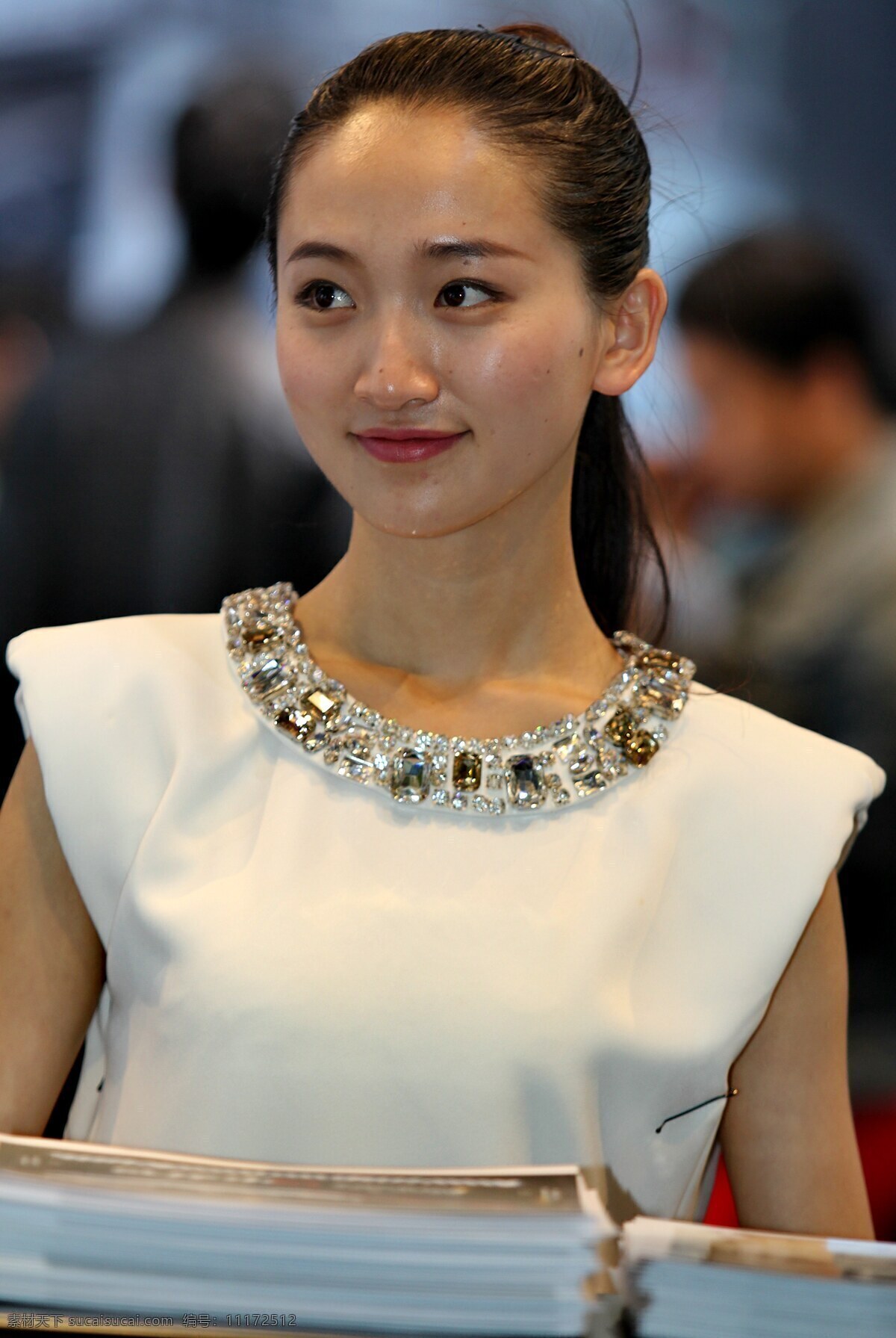 2014 北京 车展 美女 北京车展 前台 白色 人物图库 女性女人