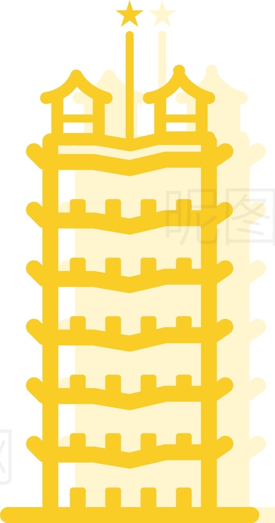 郑州图片 ui 标识 标志 矢量 简约 地标 坐标 标志性建筑 建筑 线条图 彩色线条 郑州 二七塔 标志图标 网页小图标