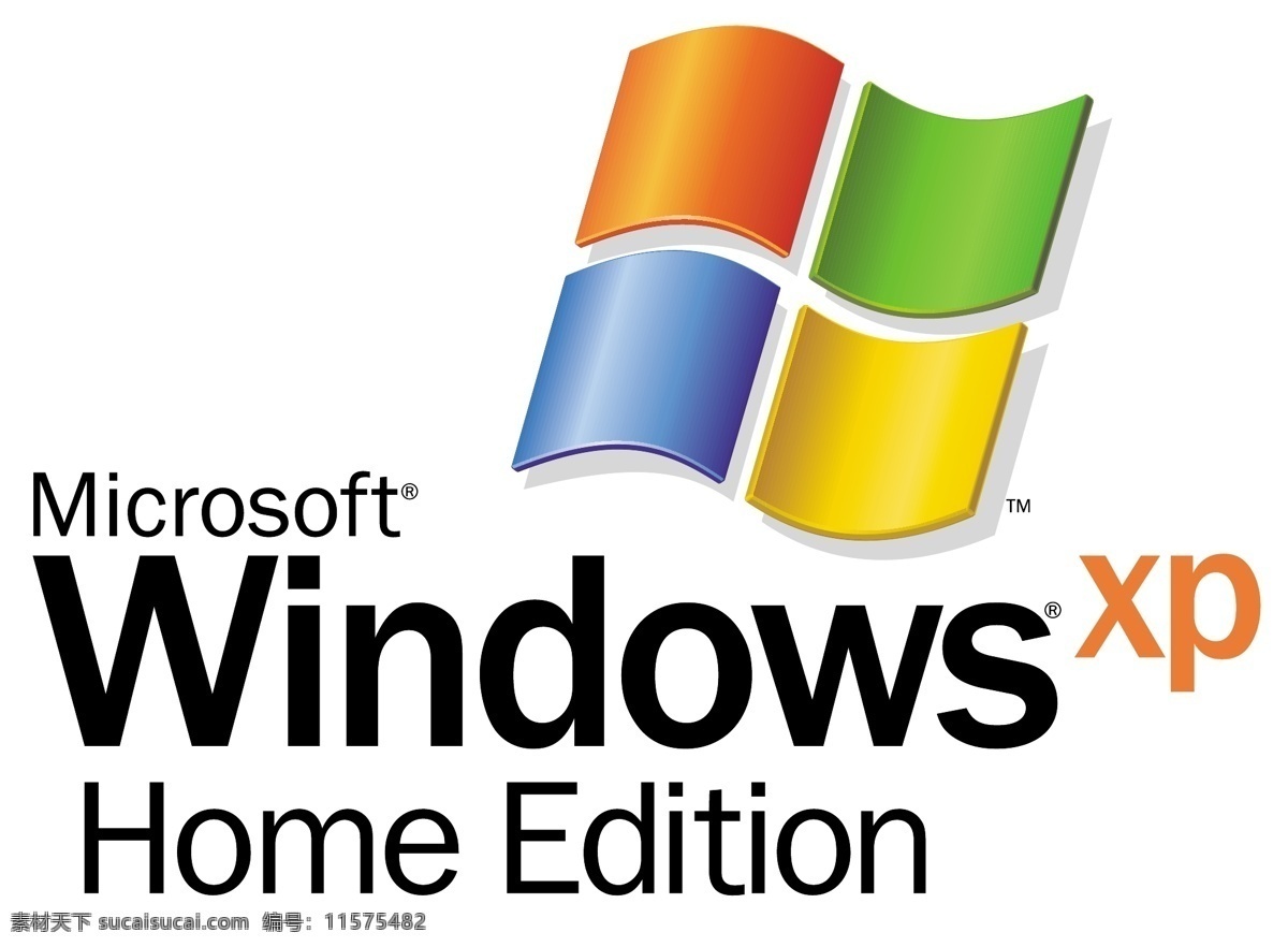 微软 windows xp 家庭 版 xp的标志 标识 免费 psd源文件 logo设计