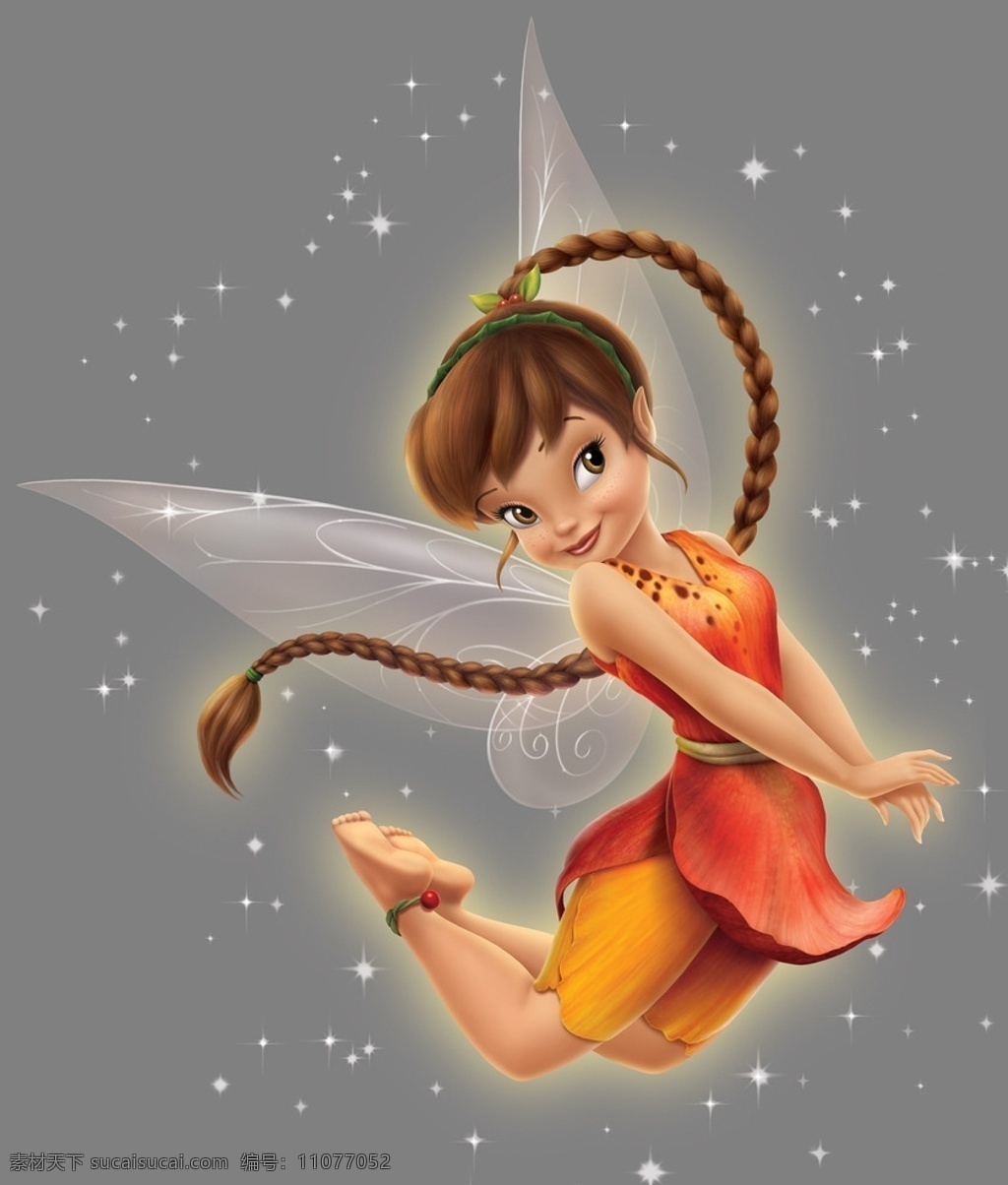 小精灵 小叮当 精灵仙子 卡通女孩 精灵 绿精灵 迪士尼 迪斯尼 卡通 女孩 人物 美女 分层