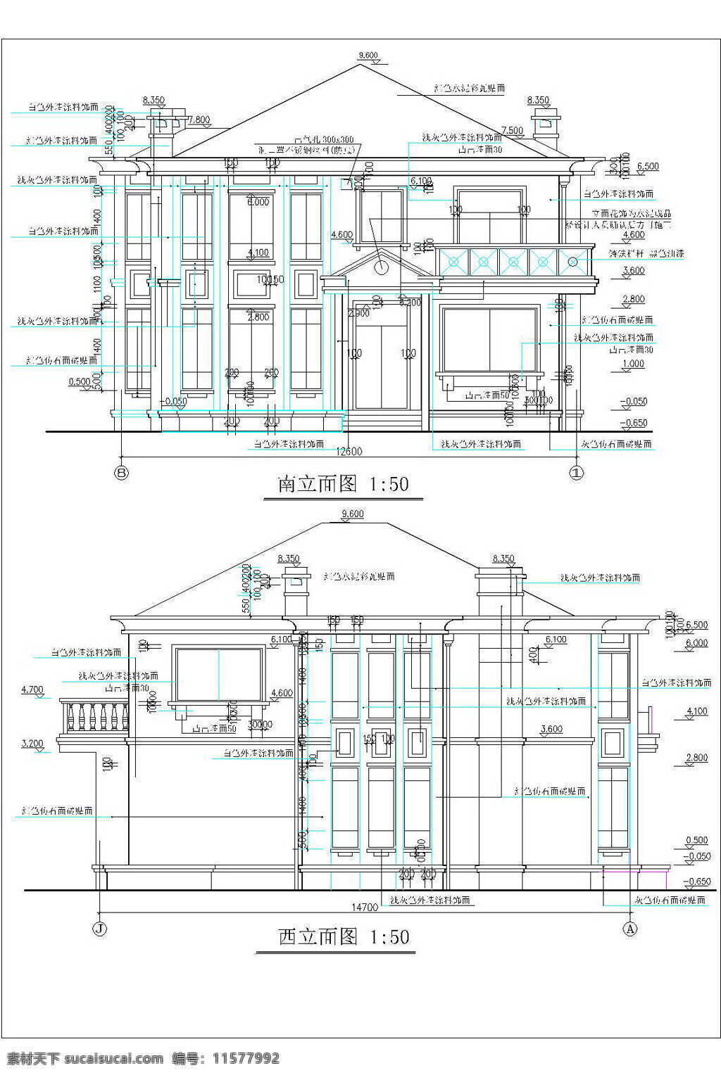 二层 带 阁楼 农村 房子 设计图 nbsp 11x x15 房屋设计图 建筑设计 图纸 cad素材 建筑图纸