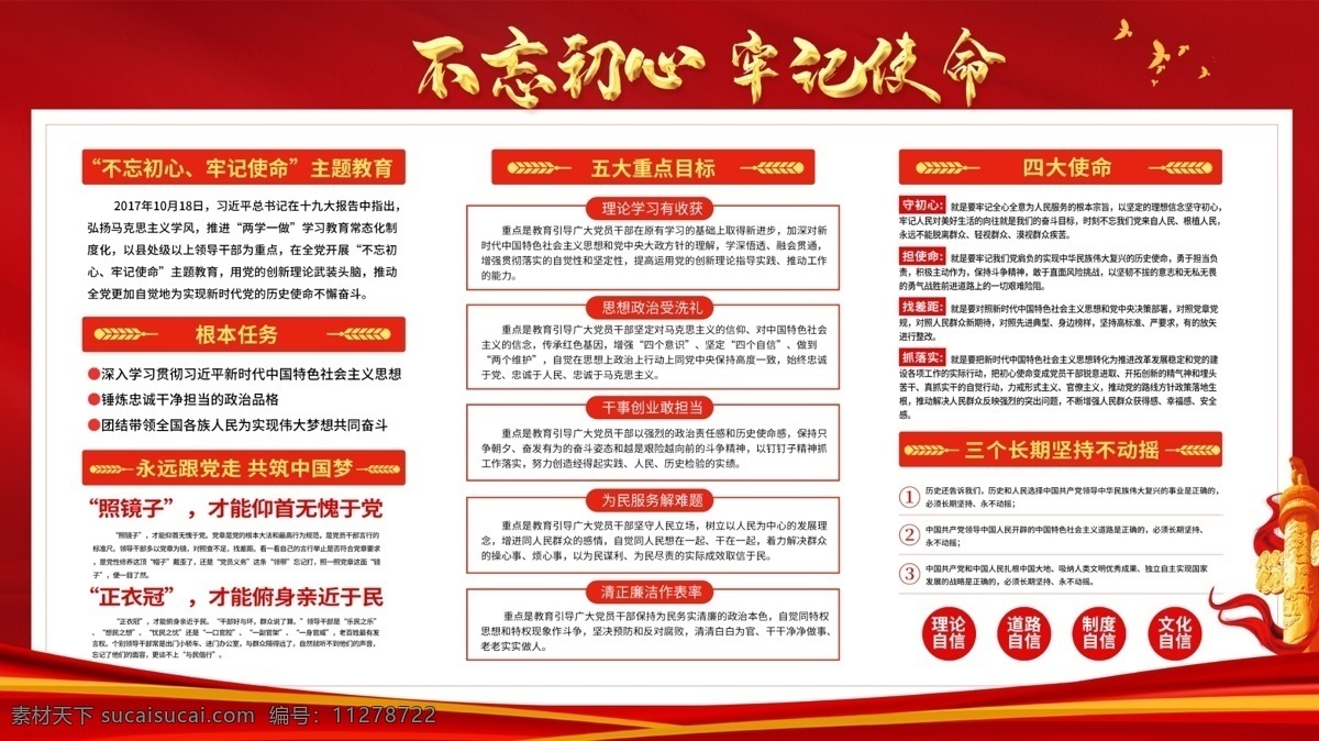 不 忘 初心 牢记 使命 不忘初心 牢记使命 不忘初心展板 不忘初心背景 不忘初心宣传 不忘初心教育 党建 展板模板