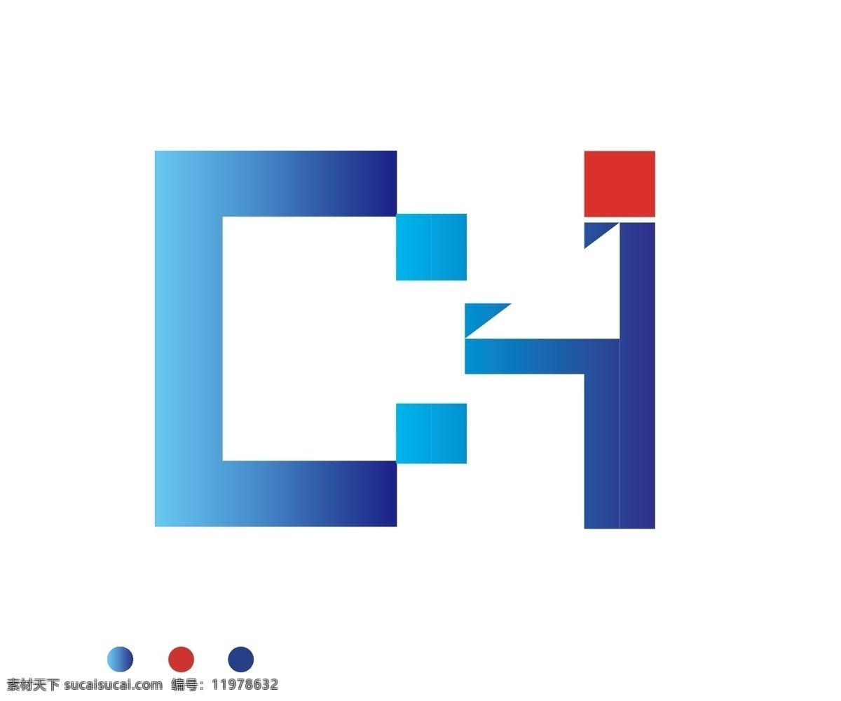 彩色 泛用 型 字母 logo 图标 c h i 图形