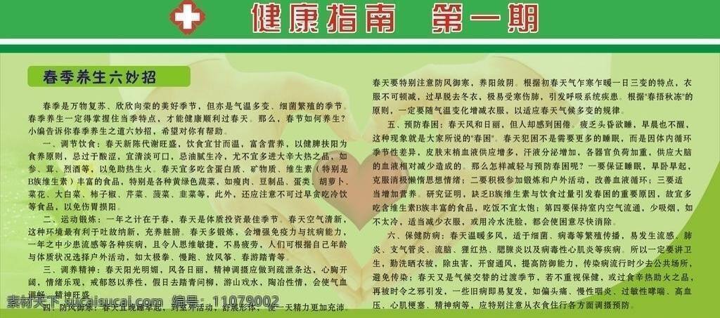 医院 展板 绿色展板 医院展板 展板模板 春季 养生 六 妙招 矢量 psd源文件