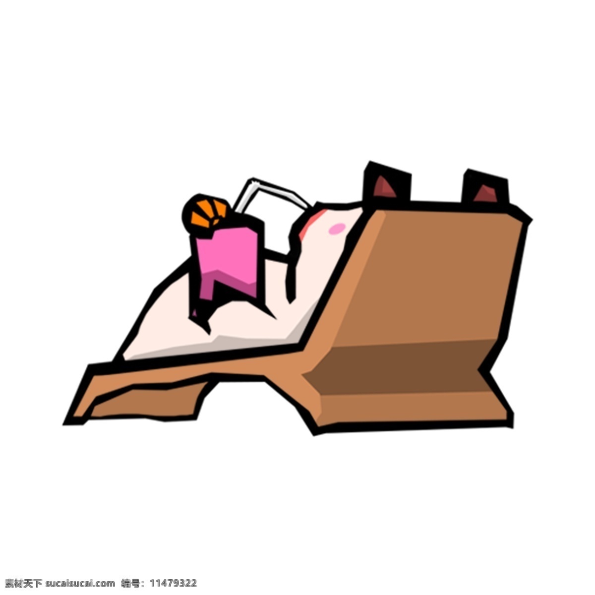 猪年 生肖 2019 可爱 小 猪 躺椅 卡通 ps 猪年生肖 可爱卡通 ps素材 小猪躺椅