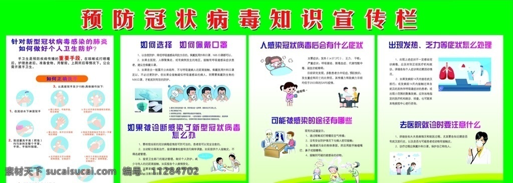 如何防疫情 防新冠状病毒 防病毒 防疫情 新冠状病毒 宣传栏
