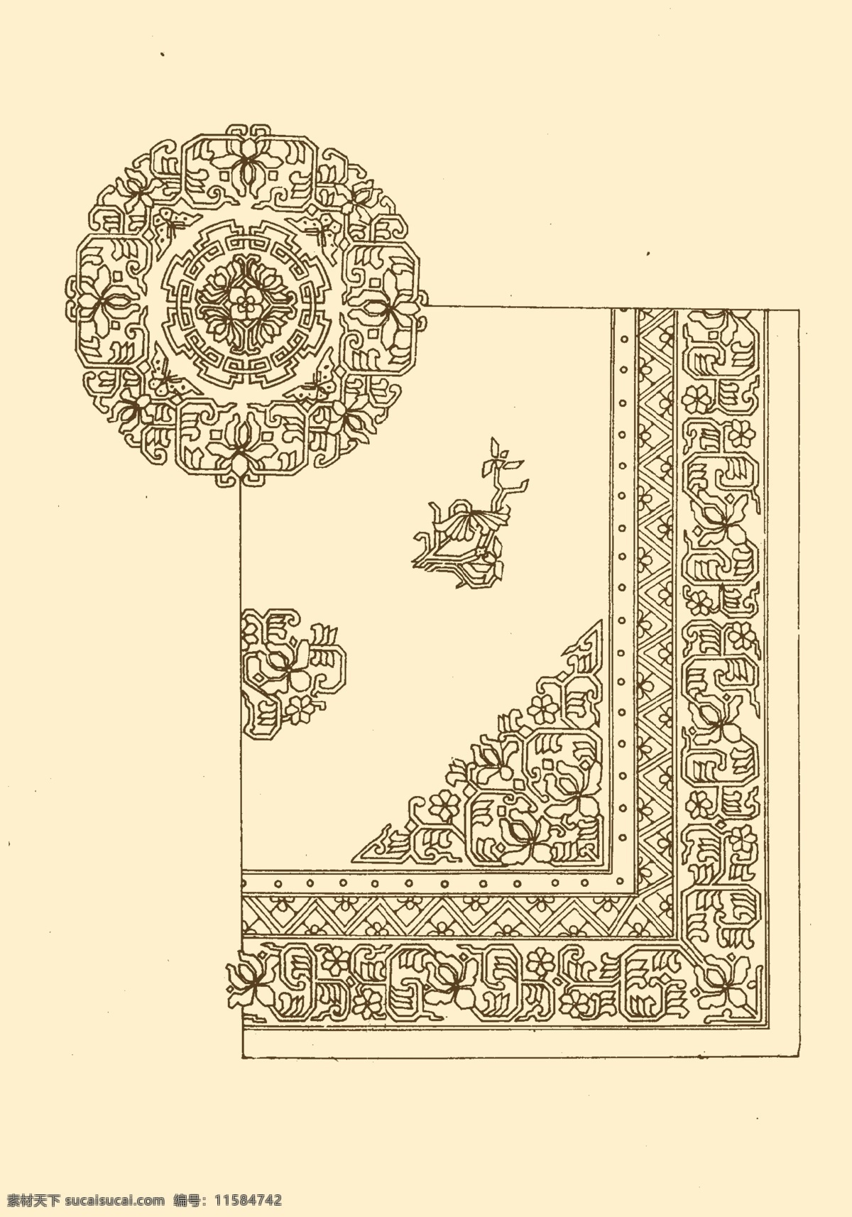 蝴蝶牡丹 地毯纹样 地毯 纹样 图案 传统 花纹 花样 蝴蝶 牡丹 分层 源文件