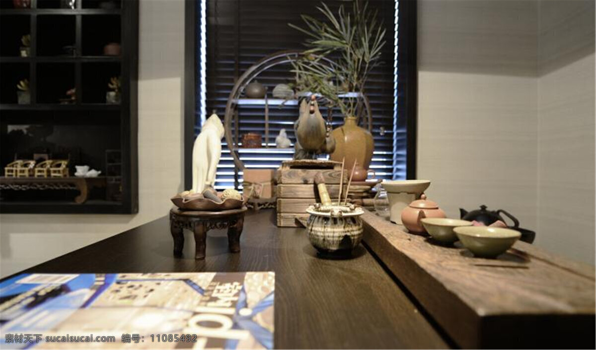 现代 中式 客厅 装修 效果图 室内设计 家装效果图 时尚 奢华 设计素材 室内装修 装修实景图 家装设计 现代装修 别墅 茶桌