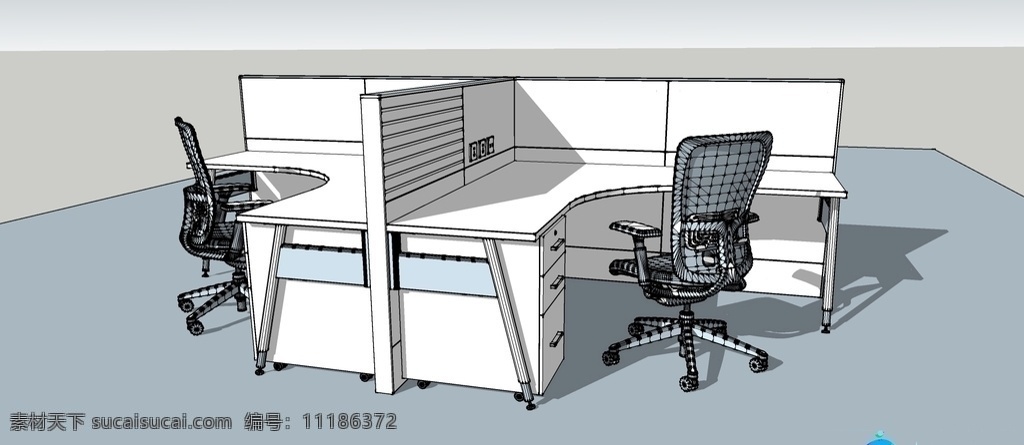 su 办公室 模型 素材图片 家具模型 桌子模型 办公室模型 su模型素材 电脑桌 办公椅 sketchup 3d设计 室内模型 skp