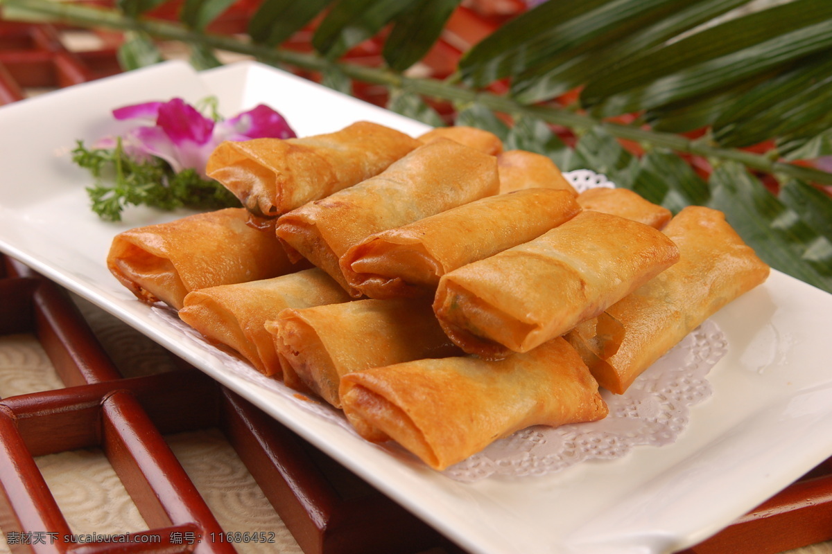春卷 炸春卷 点心 高清大图 菜肴摄影 高清菜谱用图 餐饮美食 传统美食