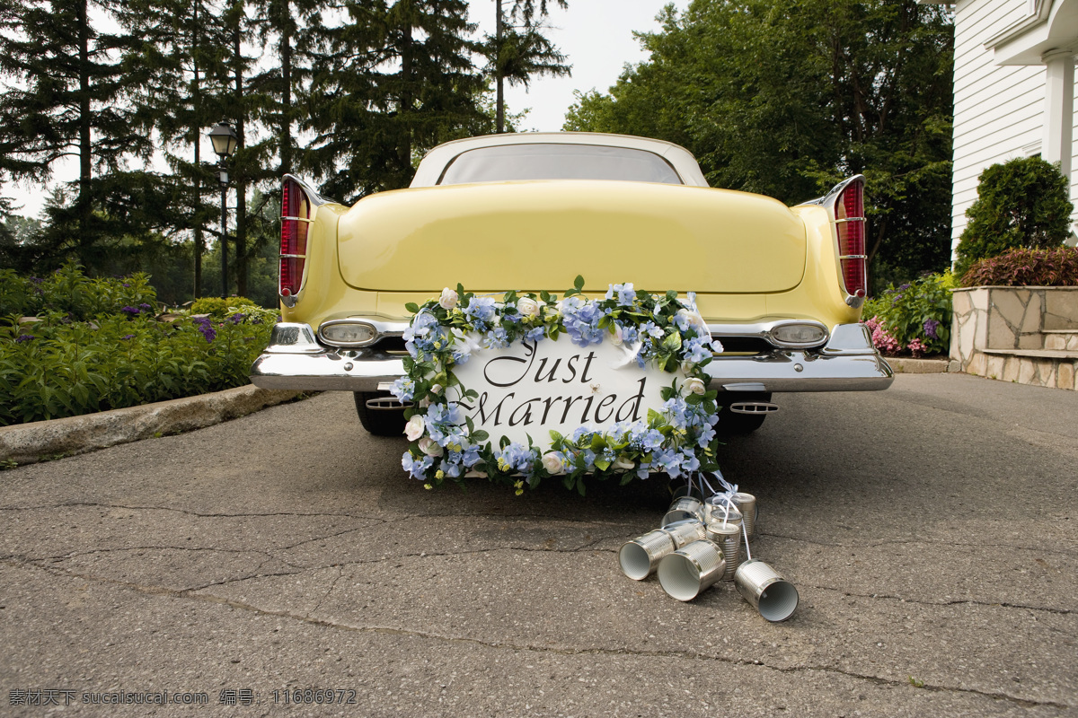 结婚 西洋婚车 婚车 婚礼 鲜花 花环 其他类别 生活百科 黑色