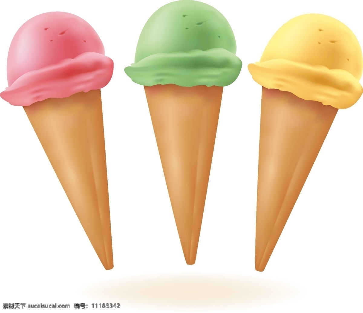 矢量 彩色 冰淇淋 元素 冷饮 夏季 ai元素 免扣元素