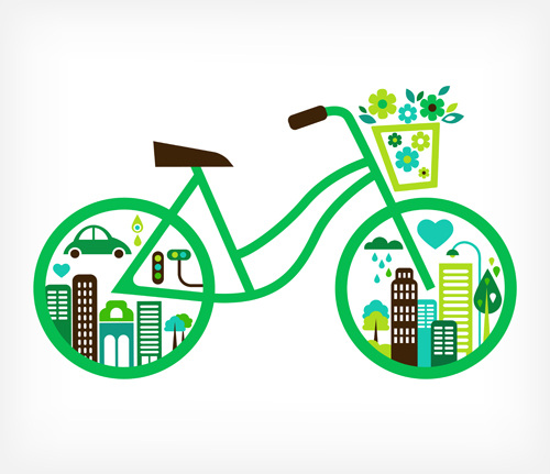 绿色 自行车 城市 载体 城市设计