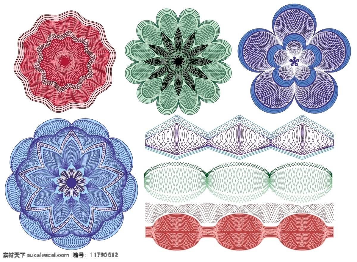 矢量 漂亮 防伪 底纹 矢量边框花纹 矢量图库 花纹花边