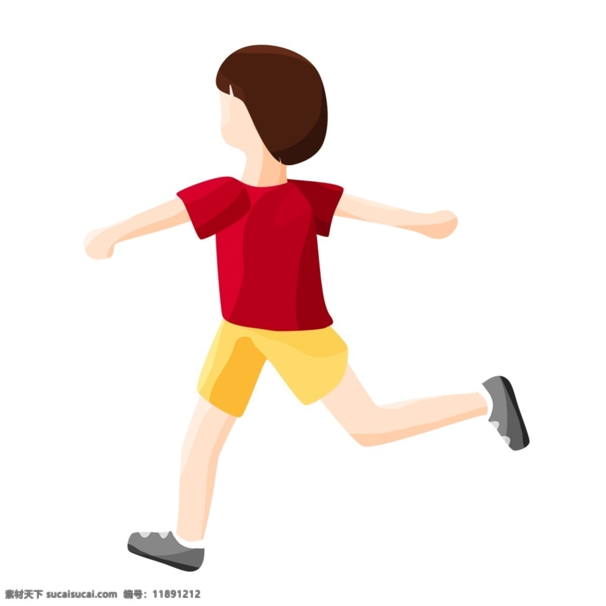 奔跑 人物 矢量 元素 奔跑的人物 红衣男孩 运动员 卡通人物 矢量人物 可爱人物画 人物动作 创意人物画
