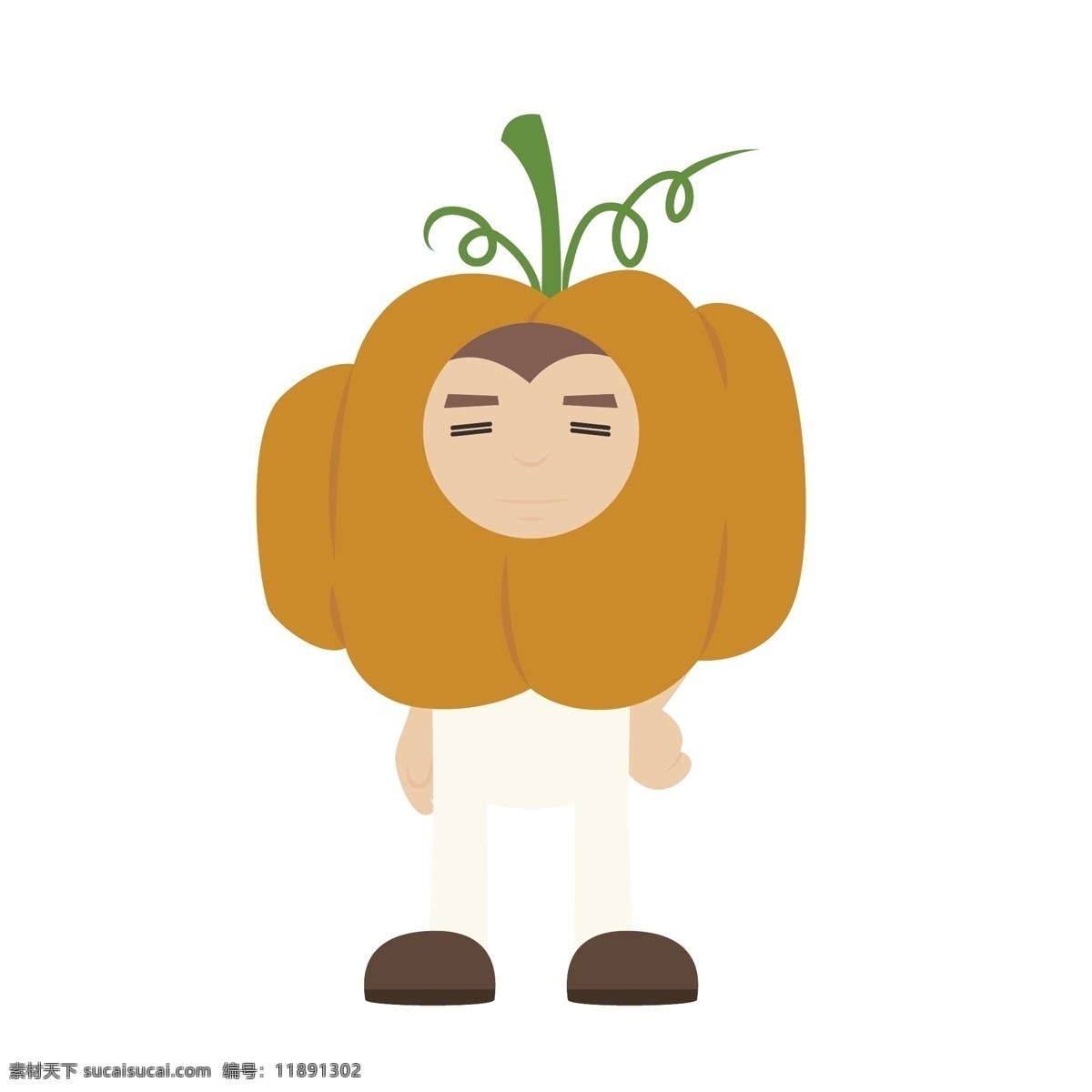 南瓜 宝宝 矢量 卡通南瓜 南瓜服饰 南瓜小孩 小孩 可爱 可爱小孩 可爱宝宝 卡通小孩服饰