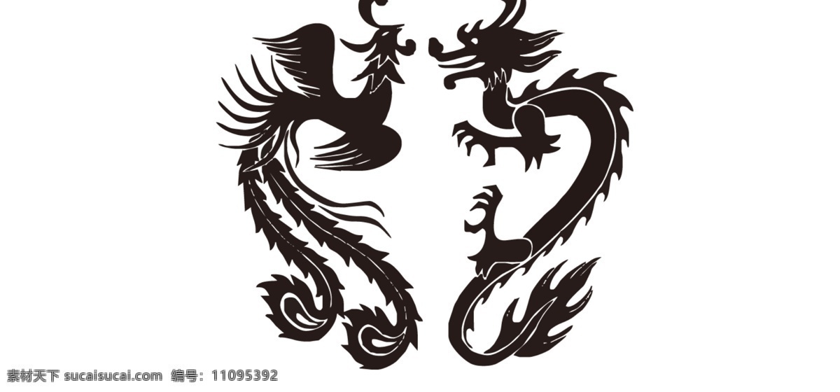 龙凤 龙 凤 贵 华 尊 尚 三角 三角形 几何 花边 花纹 蝴蝶结 彩带 马 马年 分层 源文件 白色