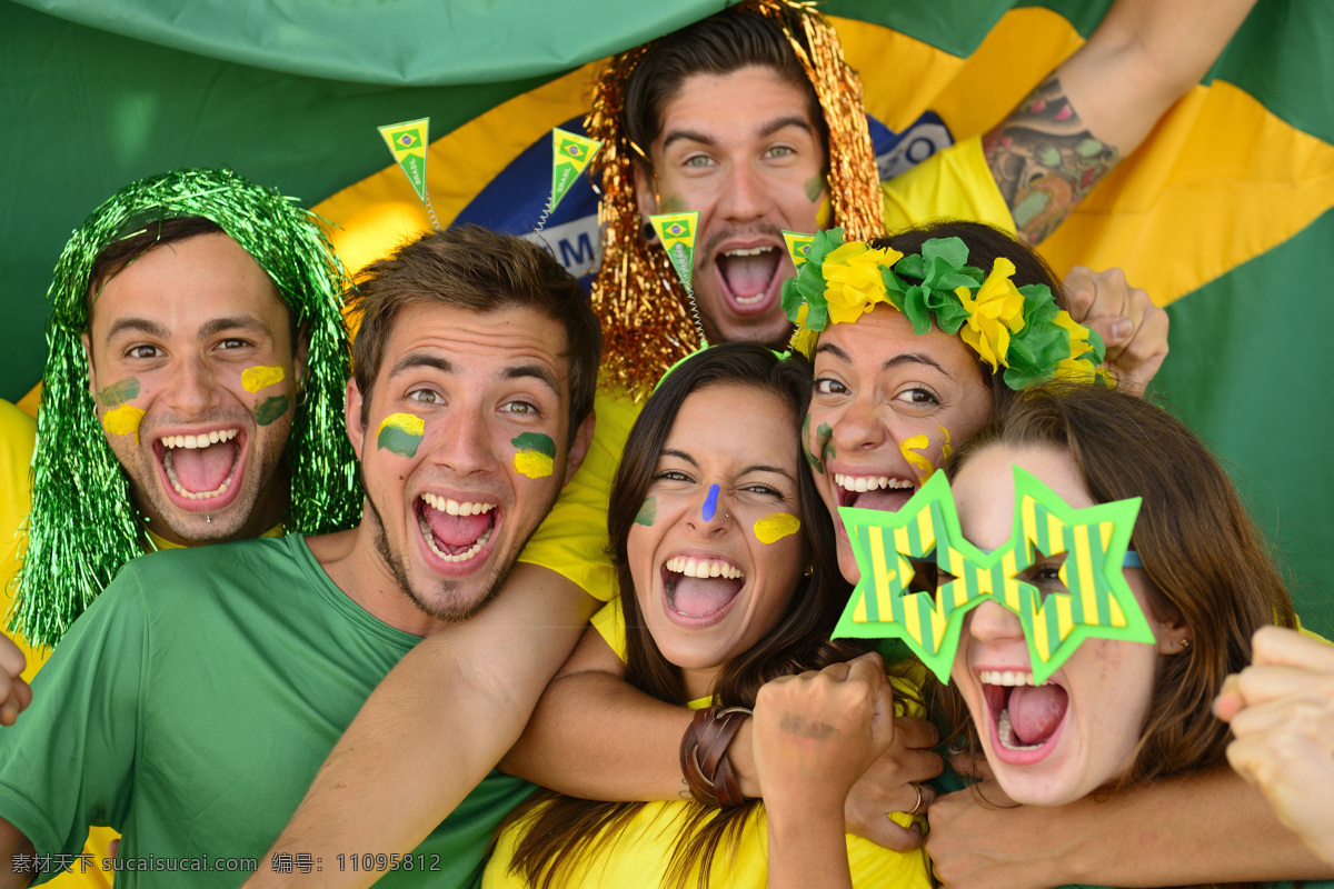 一起 合影 球迷 世界杯 男人 女人 巴西 体育运动 生活百科