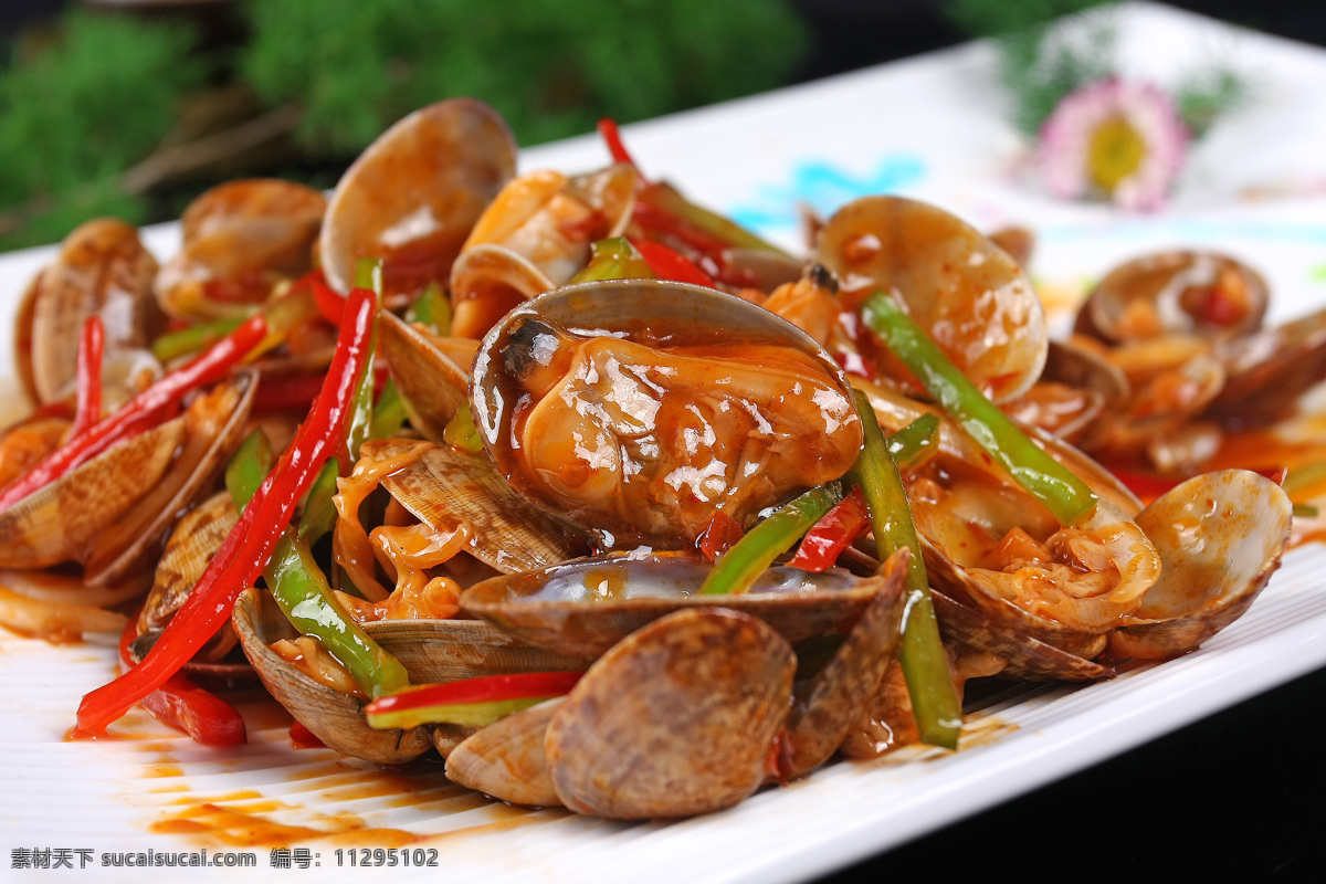 辣炒花蛤 花蛤 海鲜 中式菜品 炒花蛤 贝类 餐饮美食 传统美食